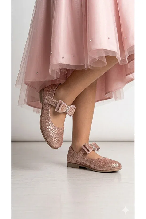 Детские балетки для девочек с бантом Patik Bebe, Pink — фото 2