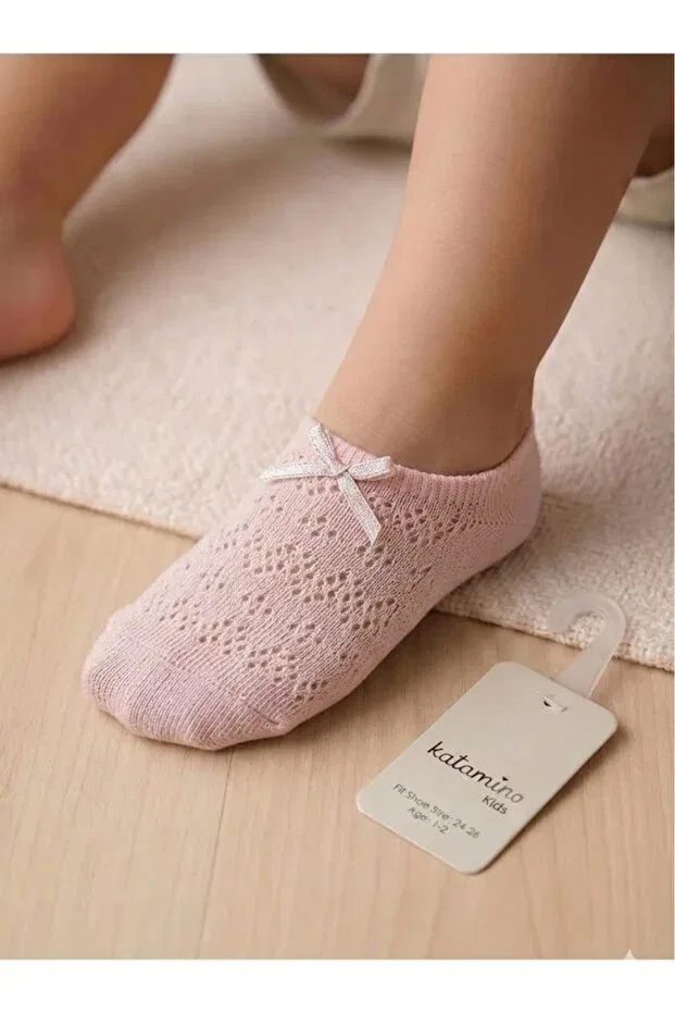 Детские носки для девочек с жаккардовым узором Babette Socks Katamino, Pink