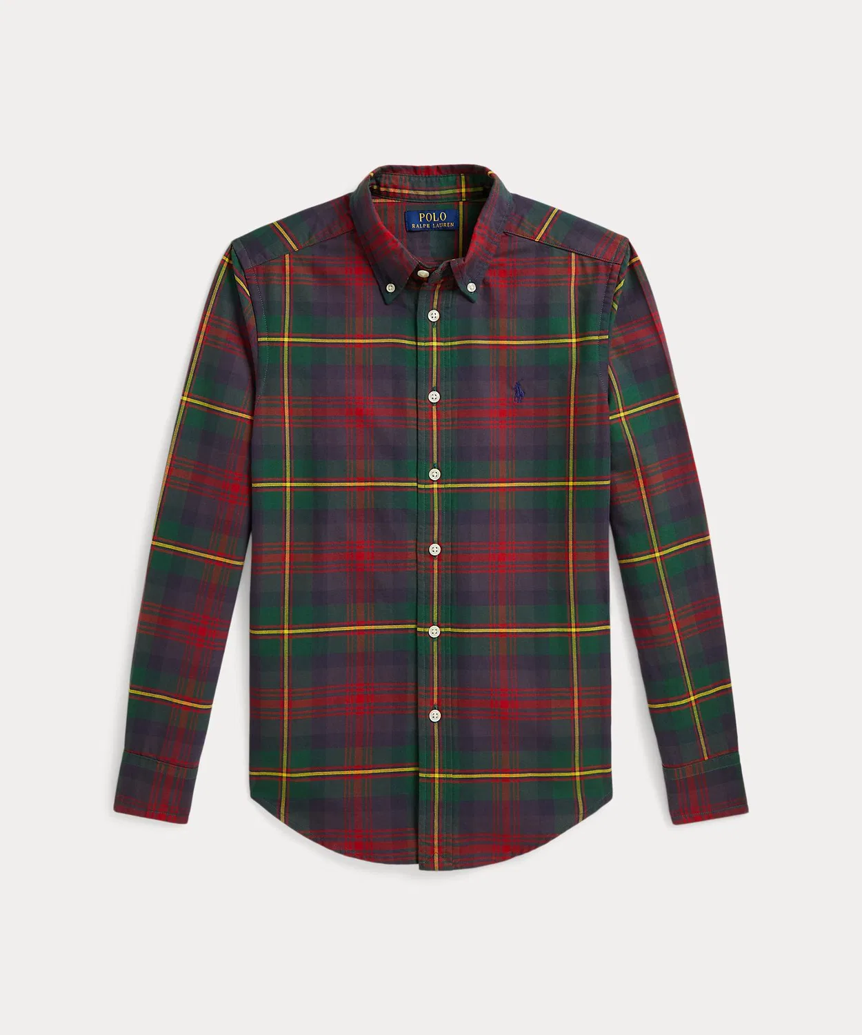 Детская рубашка из хлопка в клетку с длинным рукавомPOLO RALPH LAUREN CHILDRENSWEAR, Multi — фото 2