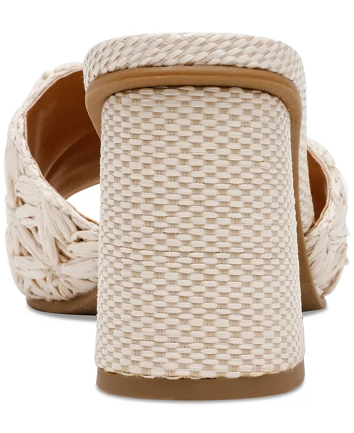 Женские плетеные сандалии Honey Raffia на квадратном каблуке DV Dolce Vita, слоновая кость/кремовый — фото 3