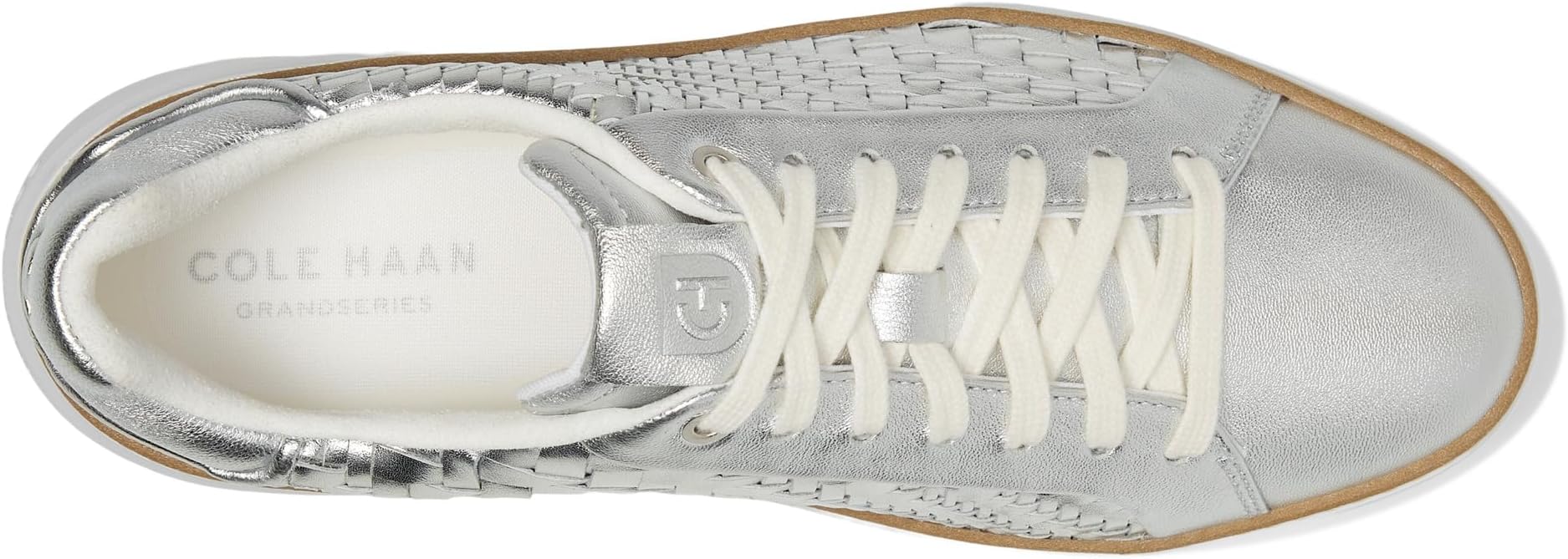 Кроссовки Cole Haan Grandpro Topspin Sneaker, цвет Silver Genevieve Weave/Optic White — фото 2