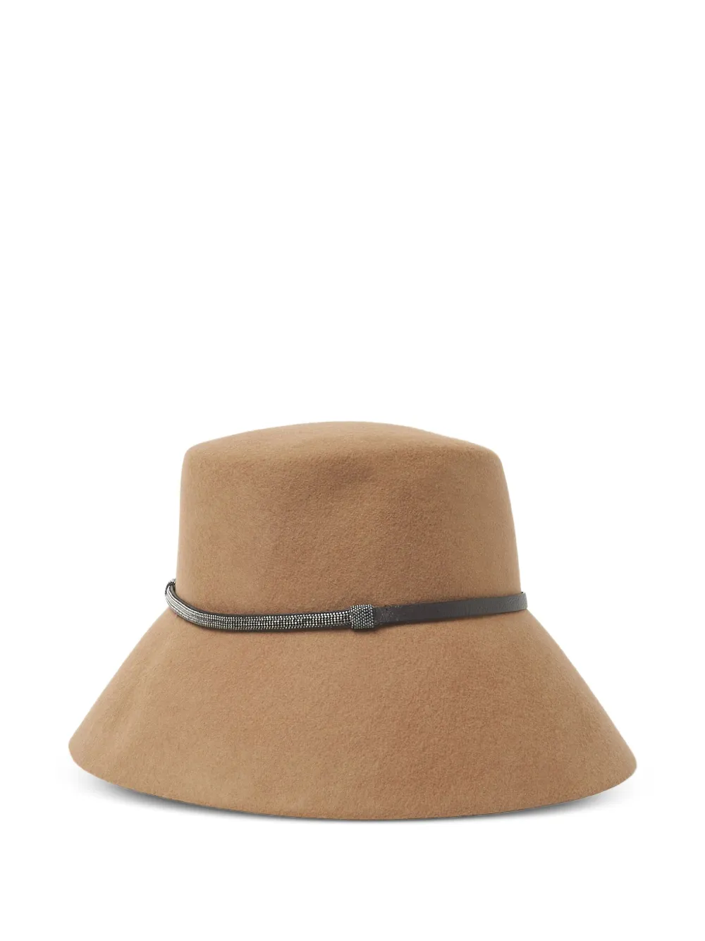 

Фетровая шляпа с бисером Peserico, коричневый