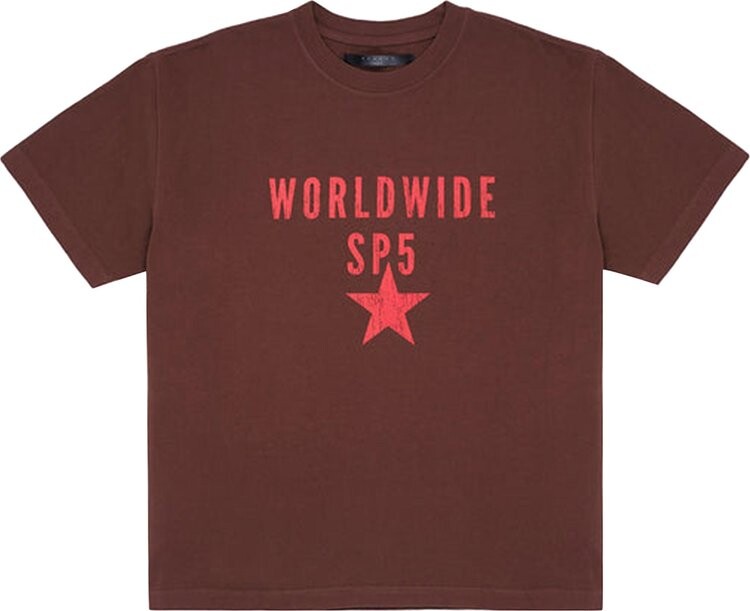 

Футболка Sp5der Oversized Worldwide Sp5 Tee 'Chocolate', коричневый