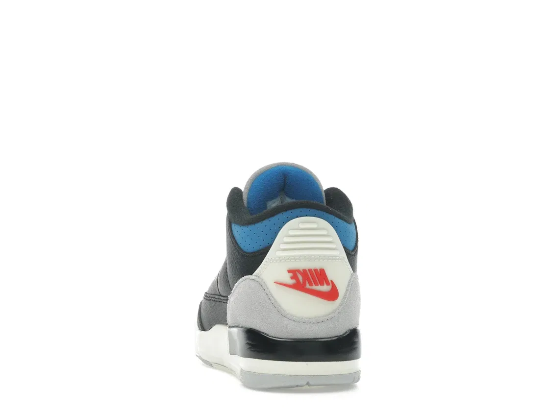 Детские кроссовки Lifestyle Jordan 3 Retro OG, Black/Chile Red/Neutral Grey/Military Blue/Coconut Milk — фото 4