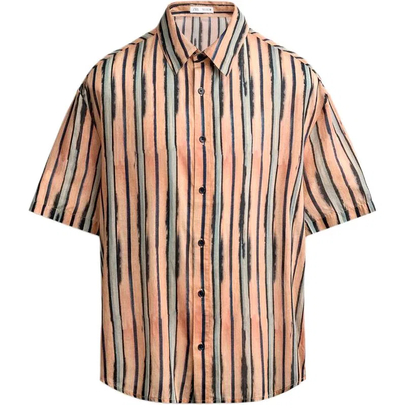 Мужская рубашка с воротником Light Pink ZARA