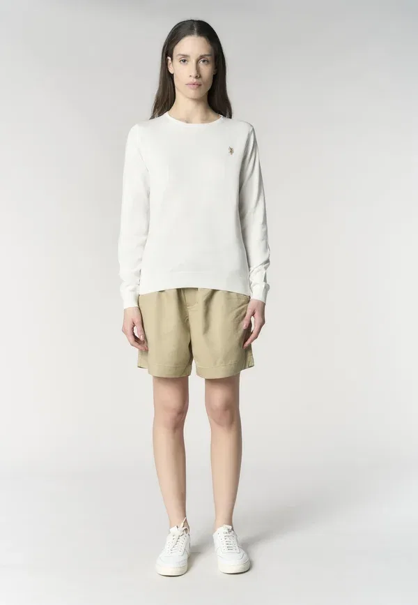 Джемпер хлопковый Jumper U.S. Polo Assn., Bianco, белый — фото 2