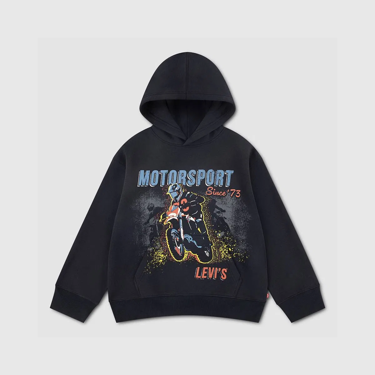 Худи с изображением мотоцикла для мальчиков 2-4 лет Levi's, Jet Black - Black