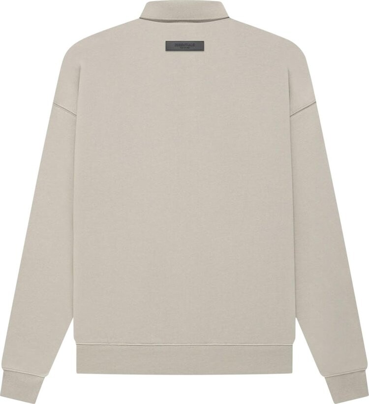 Лонгслив Fear of God Essentials Long-Sleeve Polo 'Smoke', серый — фото 3