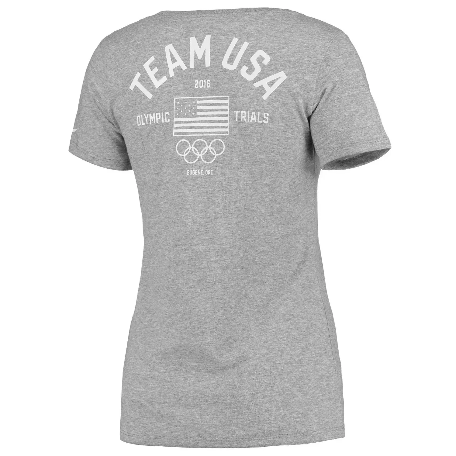 Женская футболка с коротким рукавом Nike Team USA 2016 Olympic Trials, серый — фото 2