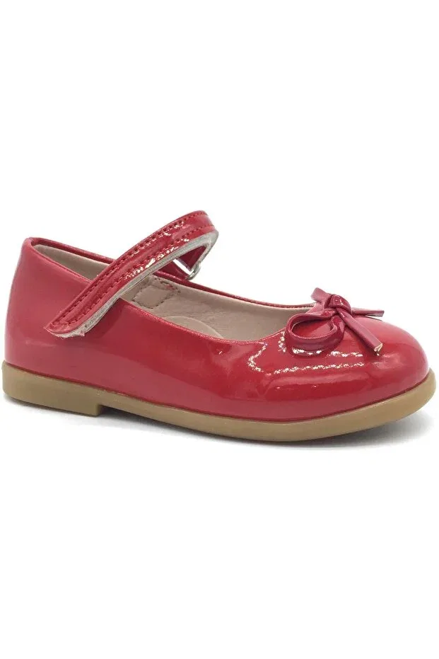 Детские туфли для девочек лакированные Nubebe, Red Patent Leather — фото 2