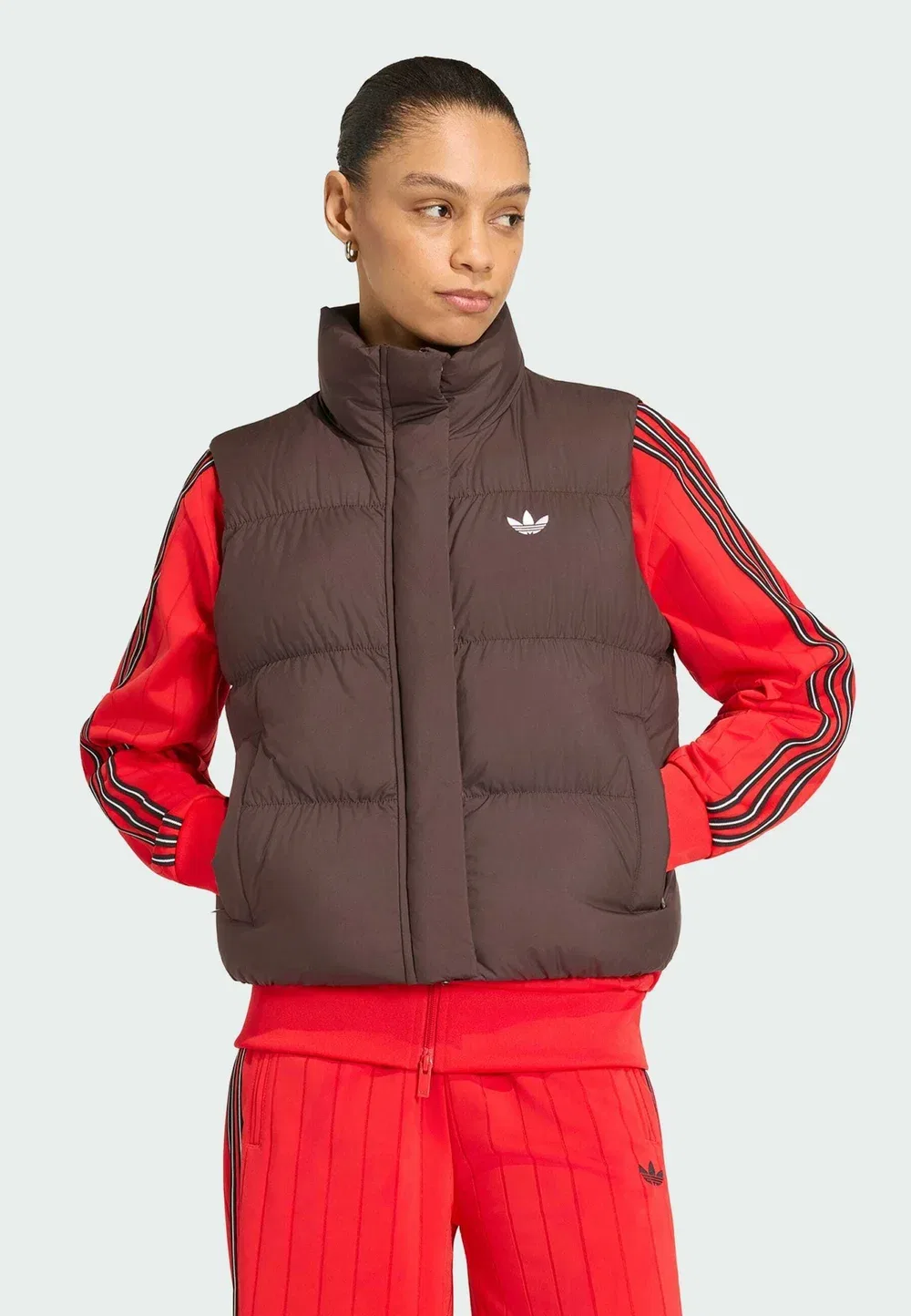 Обычный стеганый жилет Adidas Originals, Aurora Coffee
