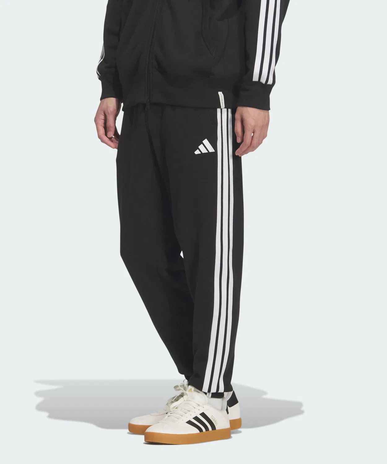 Мужские спортивные штаны с тремя полосками French Terry Essential Plus Regular Fit Adidas, Black