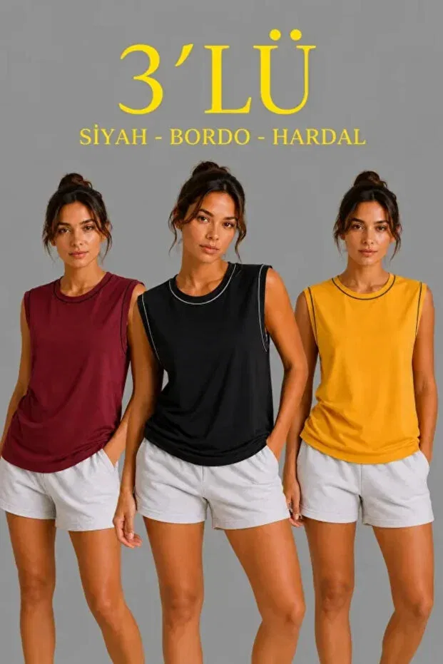 Детский комплект маек для девочек без рукавов Vella Moda, Multicolor
