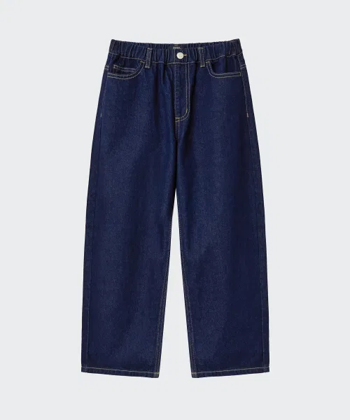 Детские джинсы-баллоны с бандой MUSINSA STANDARD KIDS, Deep Indigo — фото 3
