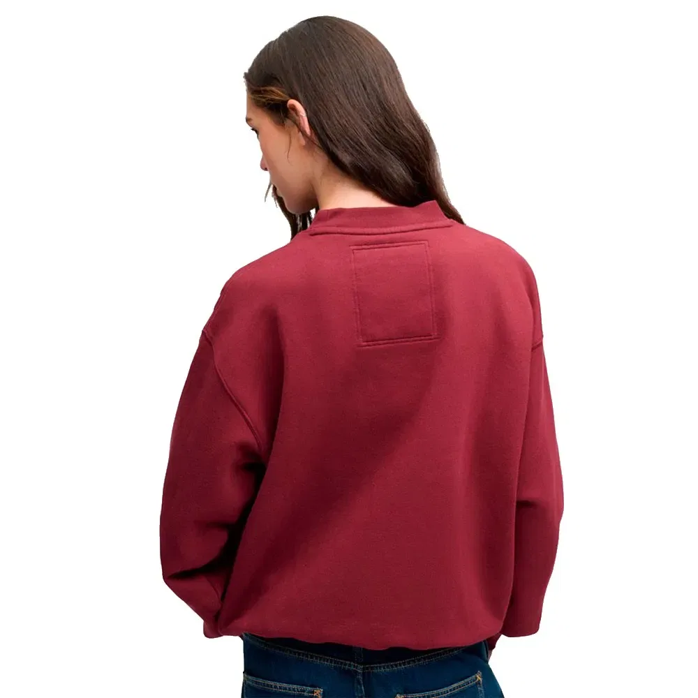 Женский свободный свитшот с вышивкой Crest Loose Crew Superdry, Red — фото 2