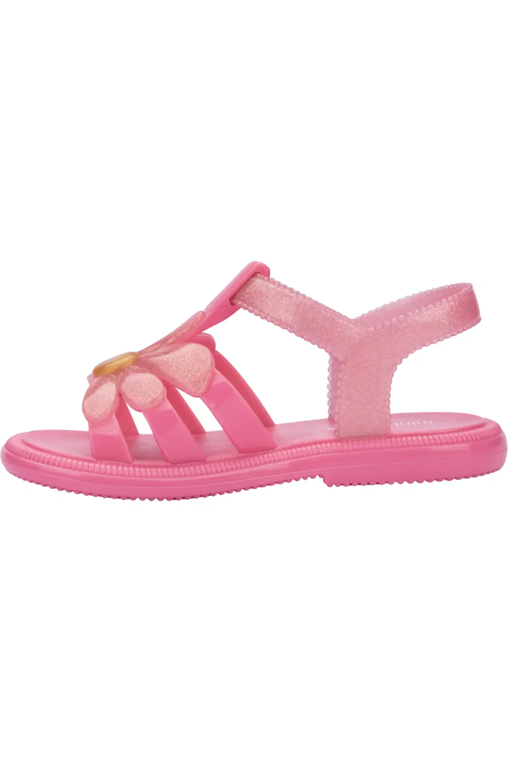 Сандалии детские с цветочными аппликациями Hip Bloomy Jelly Mini Melissa, Pink/Glitter Pink — фото 4