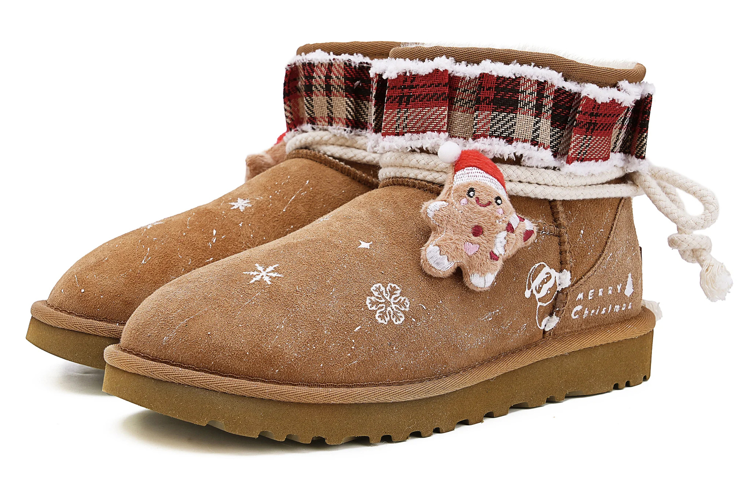 Угги Classic Mini II Boot UGG, каштановый/Звездный снег/box — фото 4