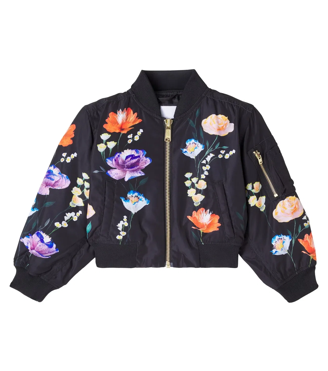 Бомбер с цветочным принтом Molo, черный