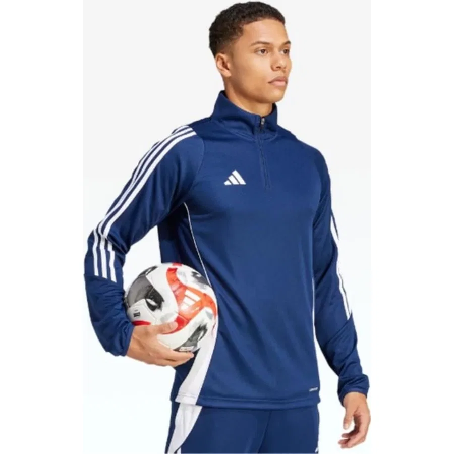 Мужской спортивный свитшот с длинным рукавом Tiro 24 Trainnig adidas, Темно-синий — фото 2