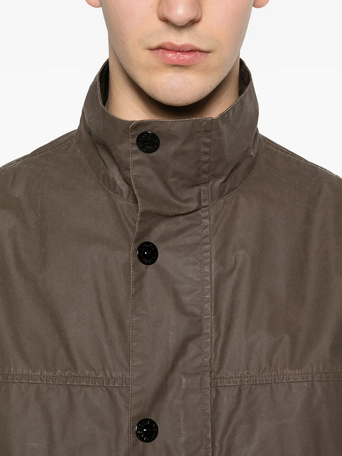 Куртка-рубашка вощеная Stone Island, коричневый — фото 2