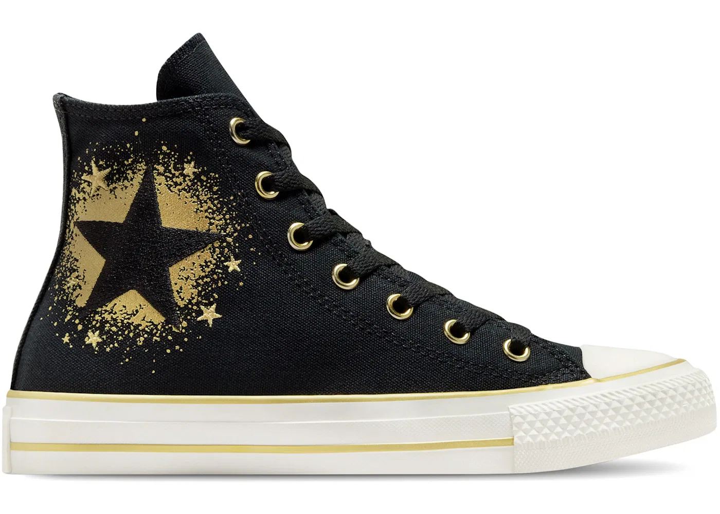 Детские кроссовки с высоким верхом Converse Chuck Taylor All Star Hi Converse, Black/Gold/White