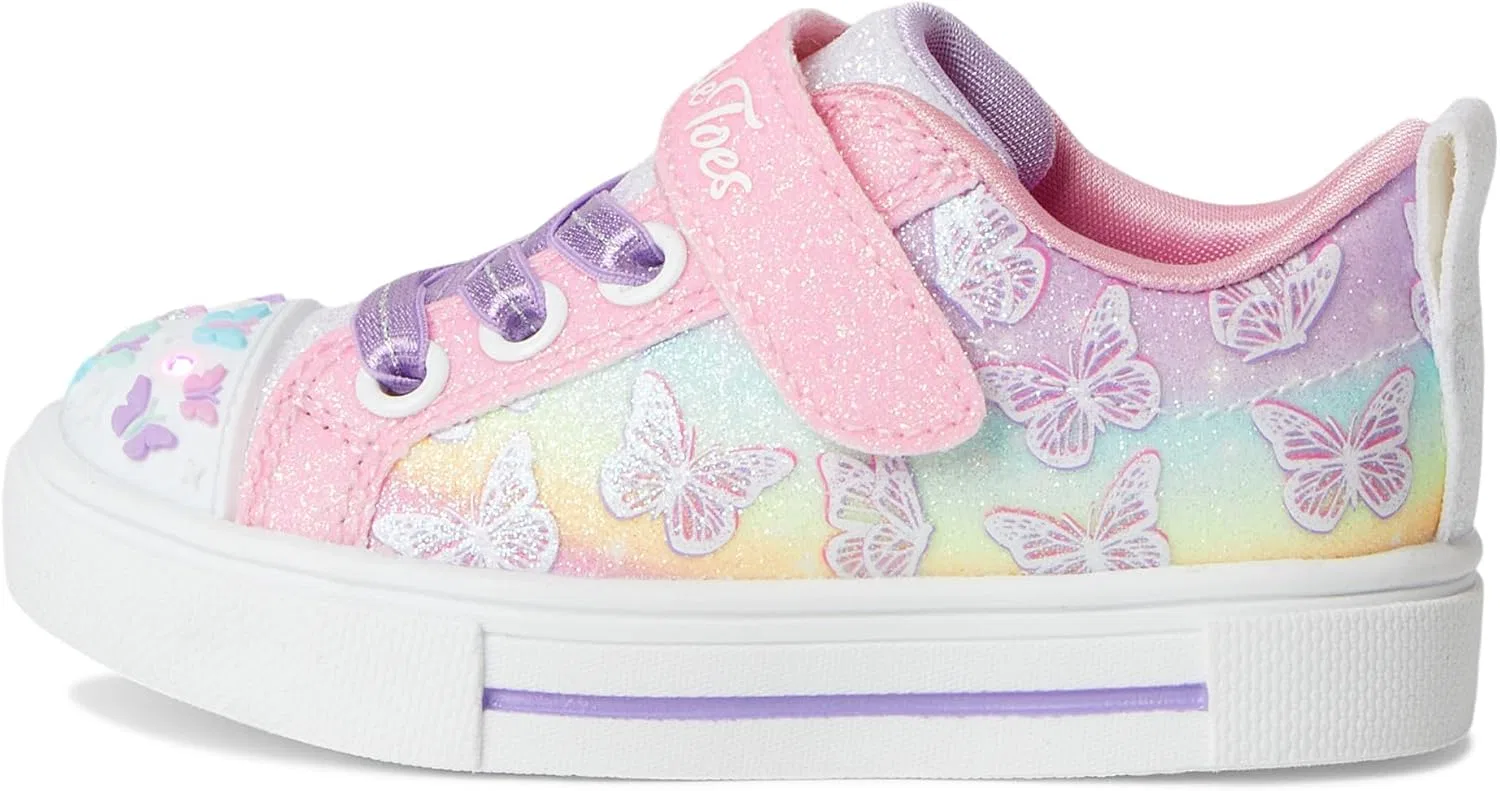 Детские кроссовки для девочек с принтом Twinkle Ombre Skechers, Link Pink/Multi — фото 4