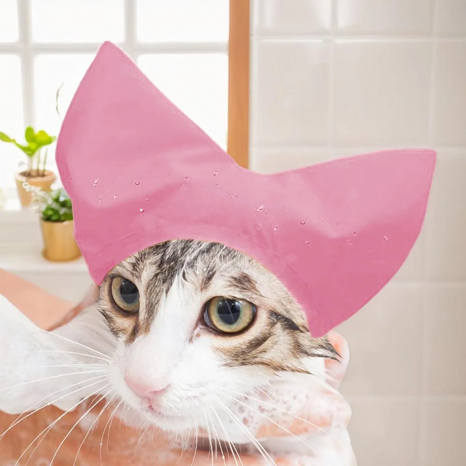 Шапочка для душа for Cats, Adjustable, Oxford Fabric, Rose Generisch — фото 3