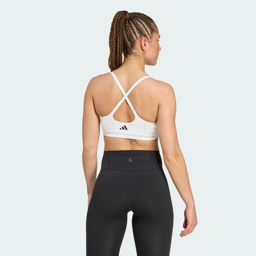 Женский спортивный бюстгальтер All Me adidas, Белый — фото 2
