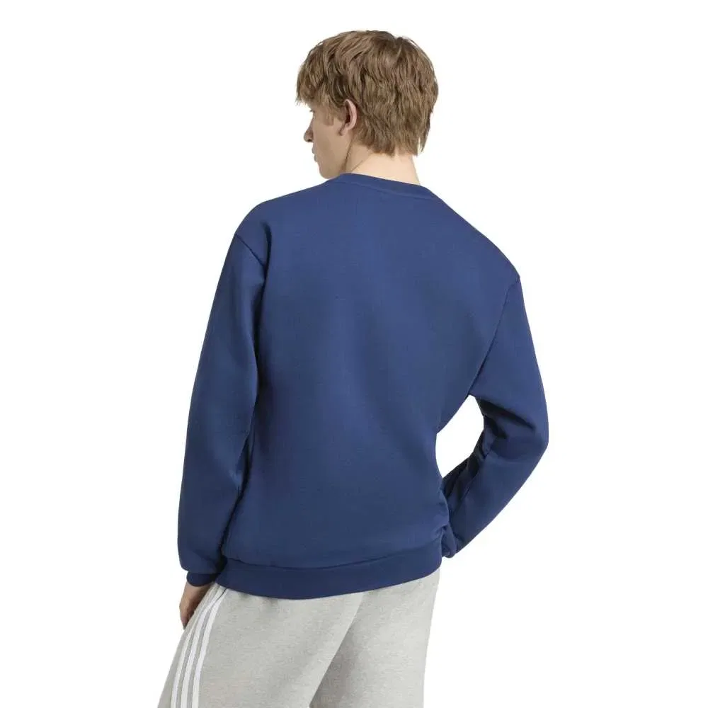 Мужской свитшот из флиса с принтом 3-Stripes Adidas, Blue — фото 2