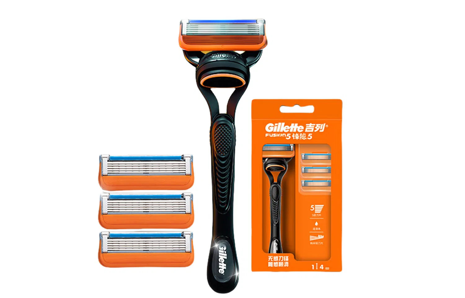Мужской станок для бритья с 5 лезвиями, модель Stealth Speed, Gillette, Black — фото 2