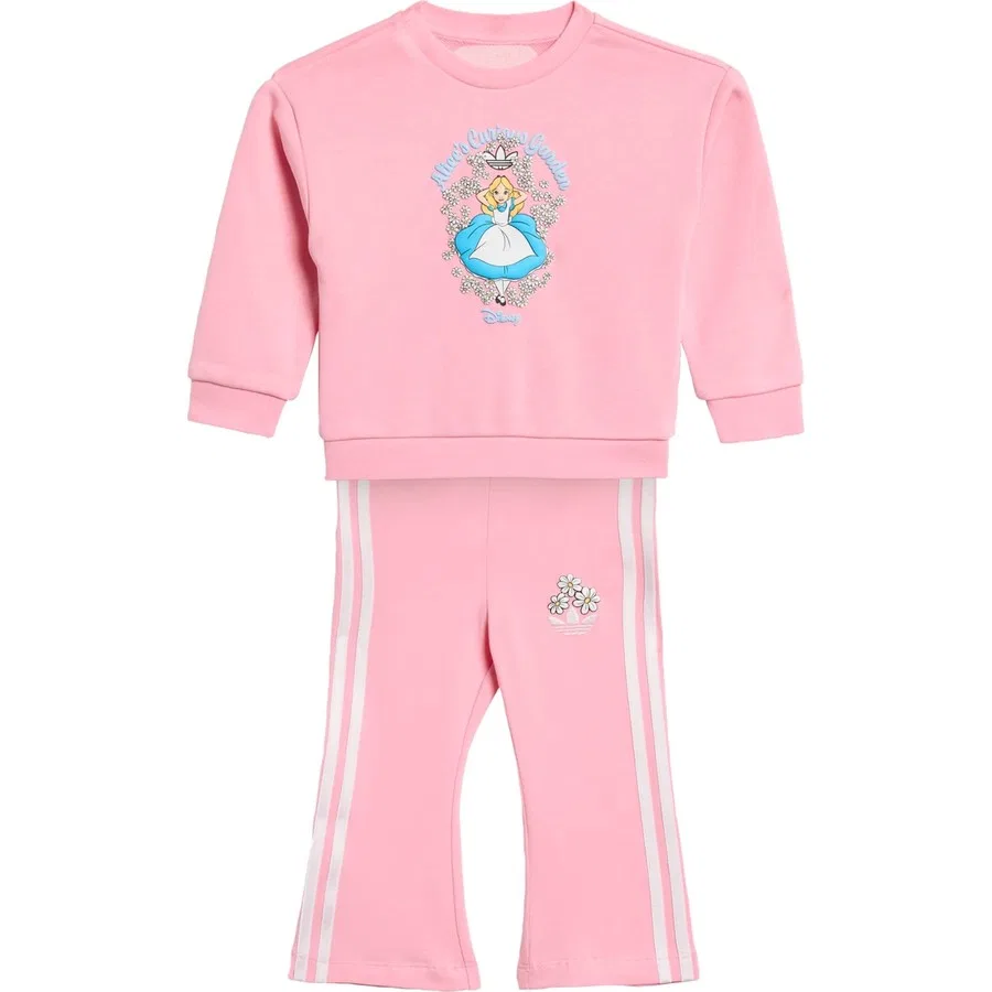 Комплект спортивного костюма с принтом Disney Alice in Wonderland adidas, Розовый — фото 4