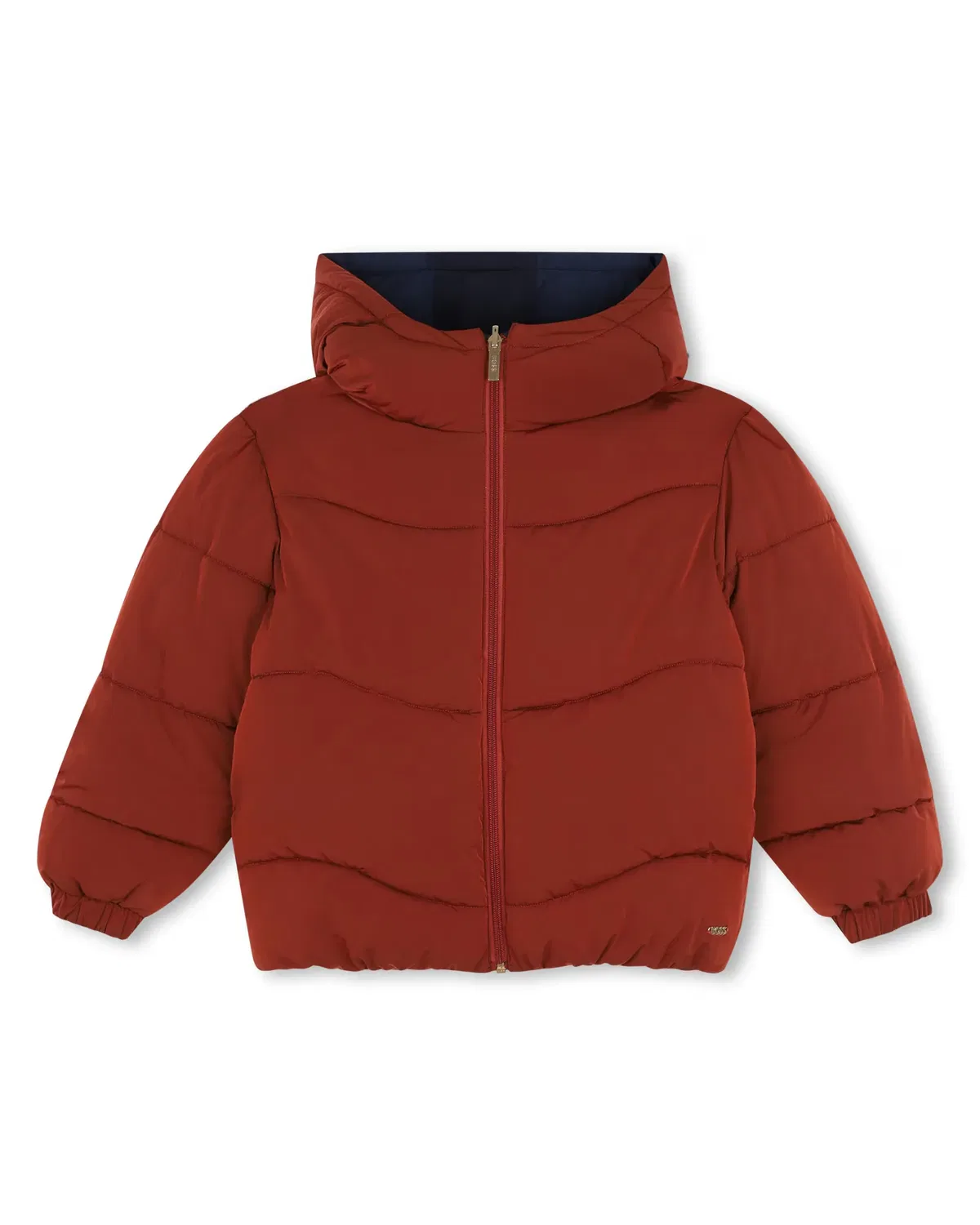 Детское пальто для девочек стеганое BOSS Kidswear, Azul Marino — фото 2