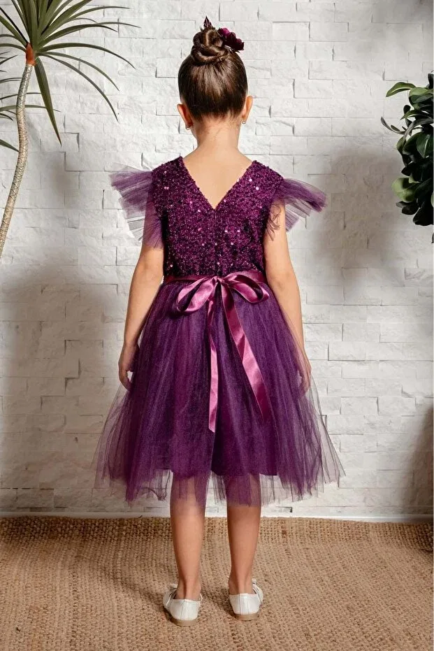 Детское платье для девочек из тюля с пайетками Mnk Baby&Kids, Murdum — фото 4