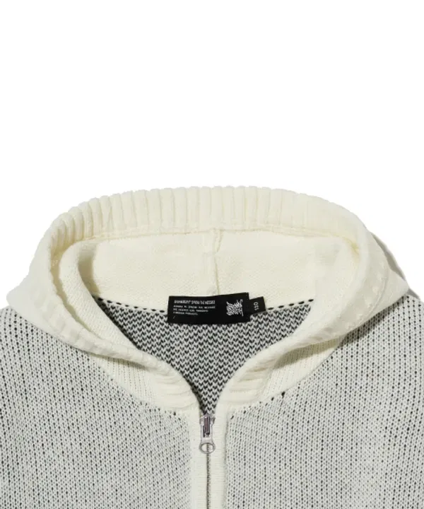 Детская кофта на молнии, Kids bb knit zip up Brownbreath Kids, айвори — фото 4