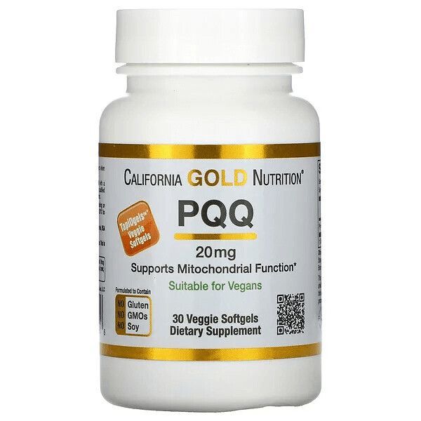 

PQQ California Gold Nutrition 20 мг, 30 капсул