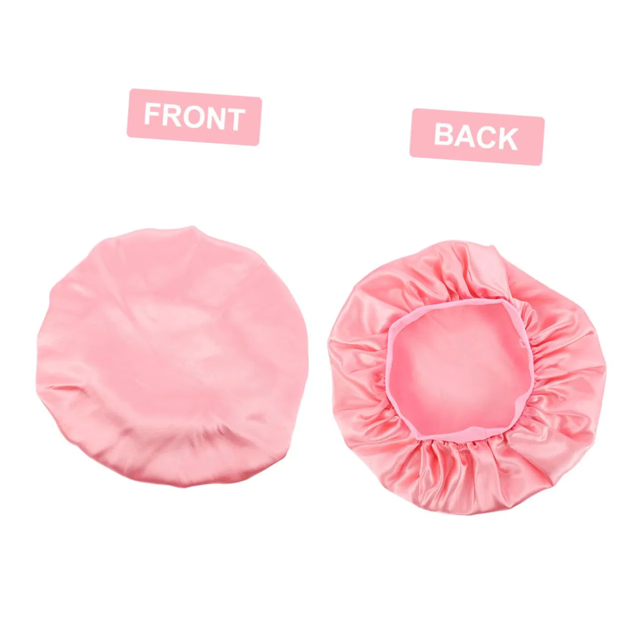 Шапочка для сна Satin Sleeping Cap с эластичным краем, COLLBATH, 32x32 см, Pink — фото 3