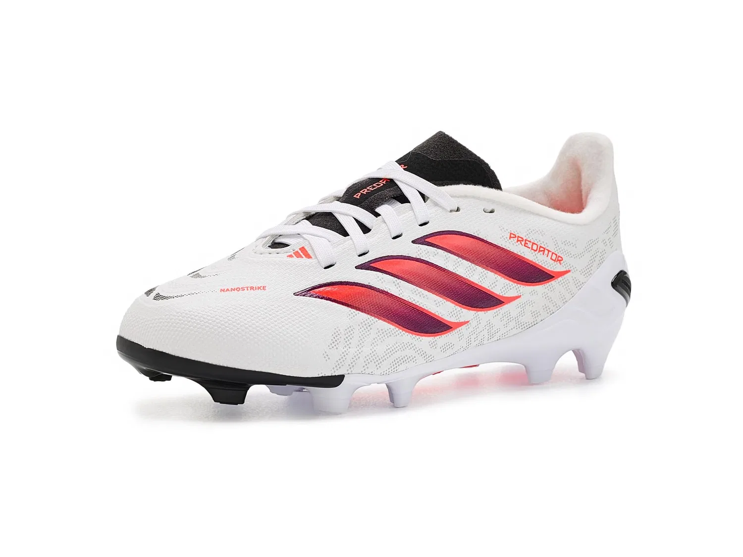 Бутсы Predator League Firm Ground (для маленьких и больших детей) Adidas Kids, White/Solar Turbo/Black — фото 2