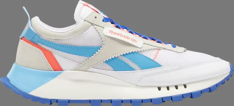 

Кроссовки classic leather legacy 'white court blue' Reebok, белый