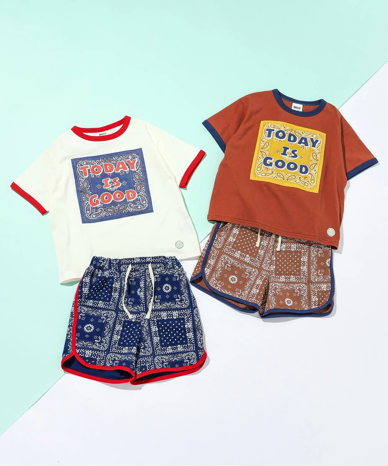 Детские шорты с принтом Bandana Half Pants BREEZE, Brown — фото 2