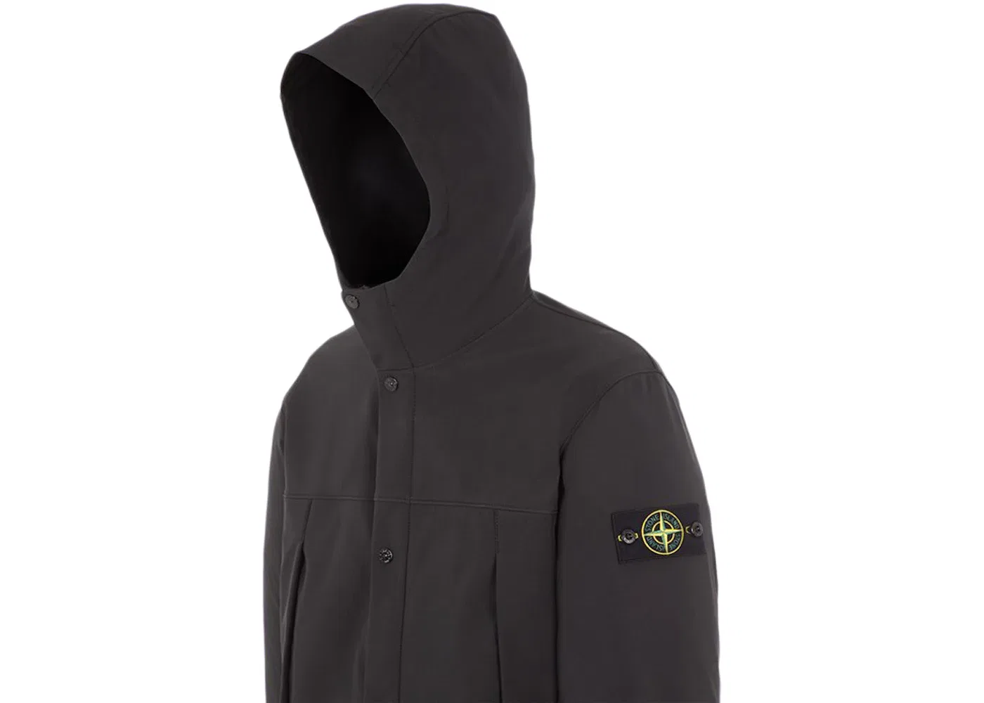 Мужская куртка Soft Shell-R с принтом Stone Island, Black — фото 2