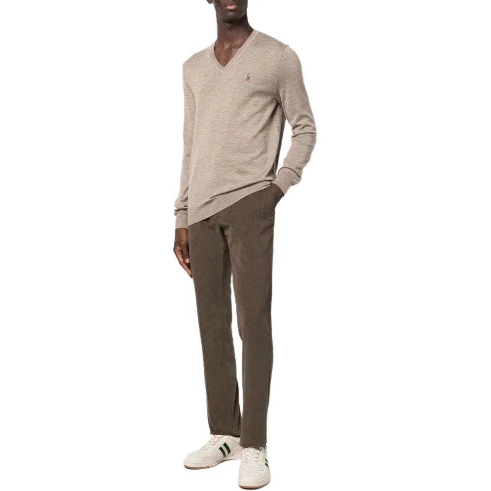 Мужской свитер с длинным рукавом FW22 Sweater Polo Ralph Lauren, Camel — фото 3