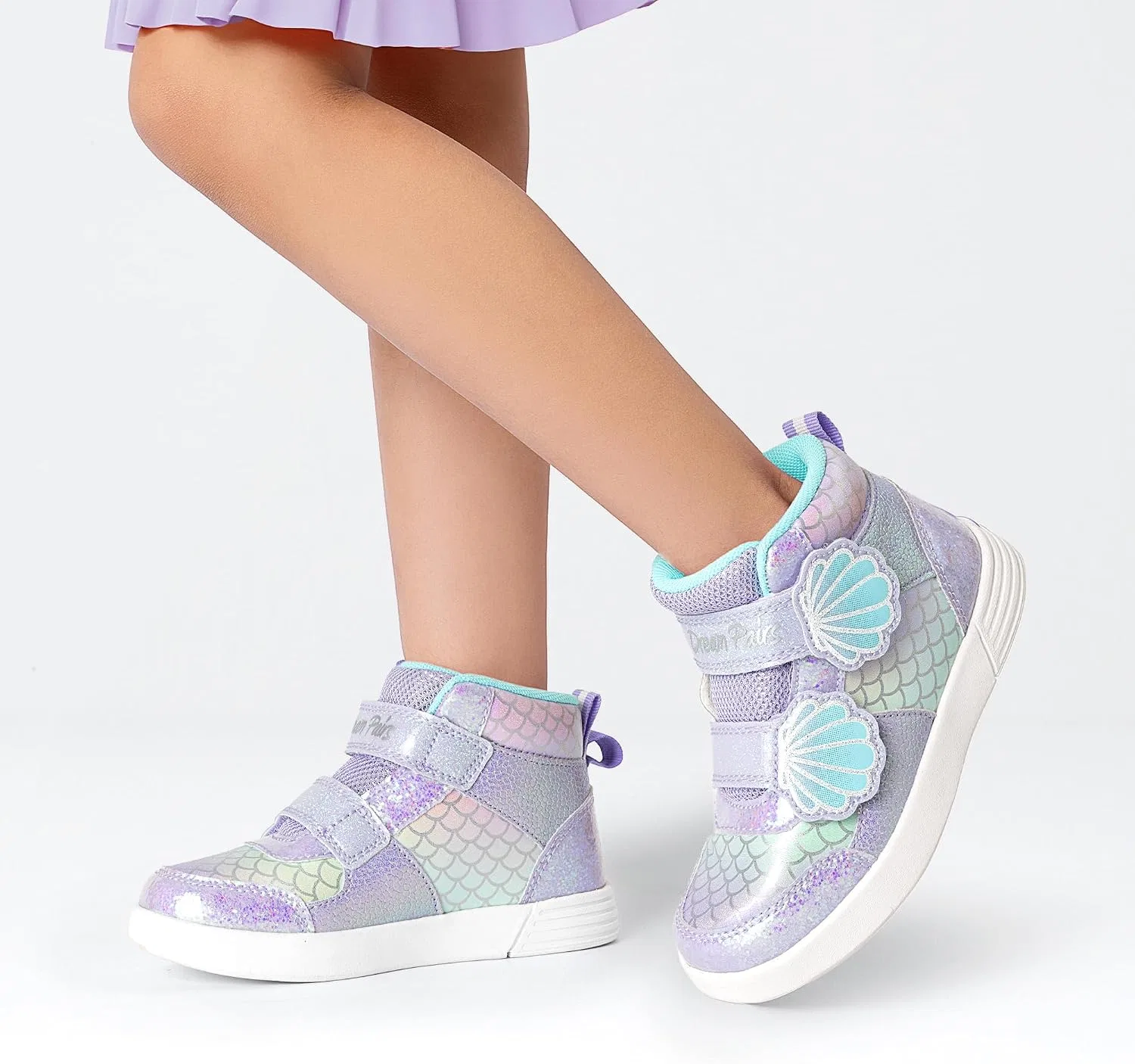 Детские кроссовки для девочек с принтом звезд DREAM PAIRS, Grape — фото 2