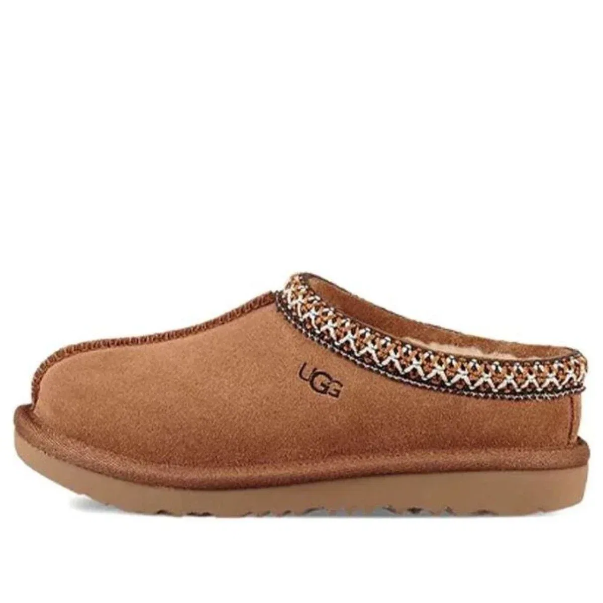 Детские тапочки-слайды UGG Tasman II с шерстяной подкладкой, коричневый — фото 3