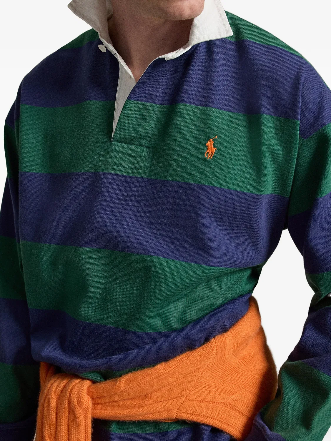 Рубашка-поло в полоску Polo Ralph Lauren, синий — фото 2