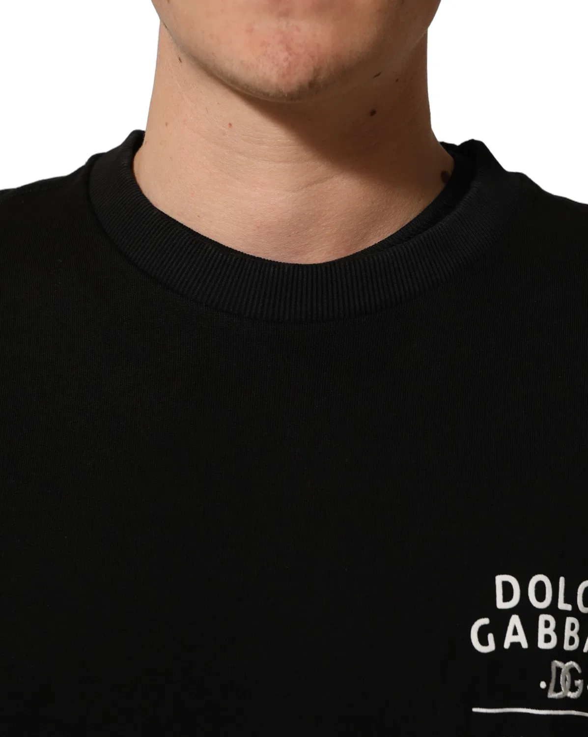 Мужской свитшот с вышитым логотипом Dolce & Gabbana, Black — фото 2