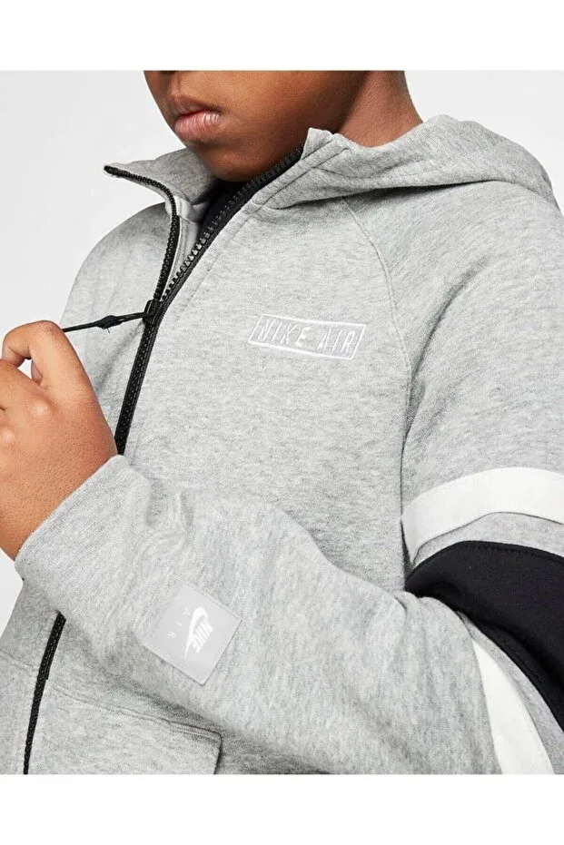 Детские свитшот для девочек с капюшоном Nike, Gray — фото 4