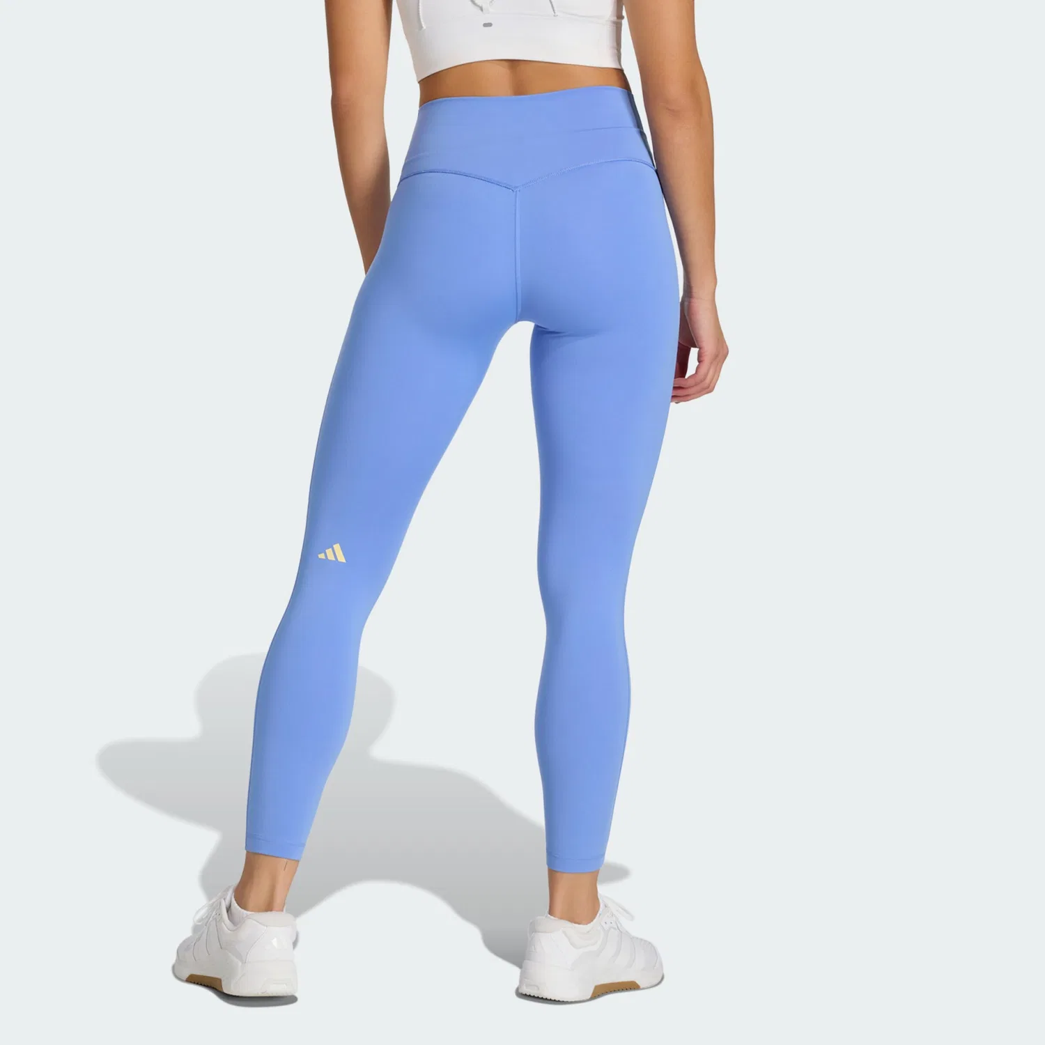 Спортивные легинсы Adidas Performance Skinny Workout Pants Studio All Me в синем цвете — фото 3