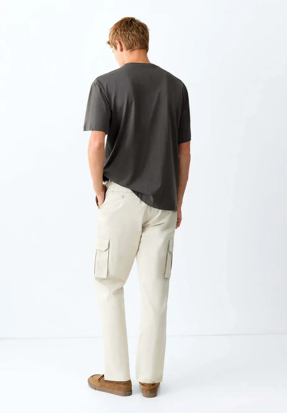 Подростковые брюки-карго Mango Kids, Off-White — фото 2