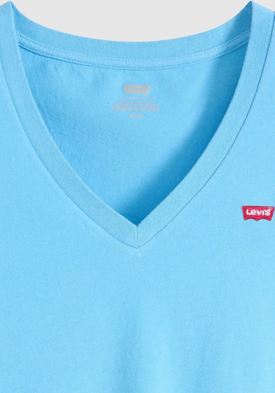 Футболка LEVI'S The Perfect светло-голубого цвета — фото 3
