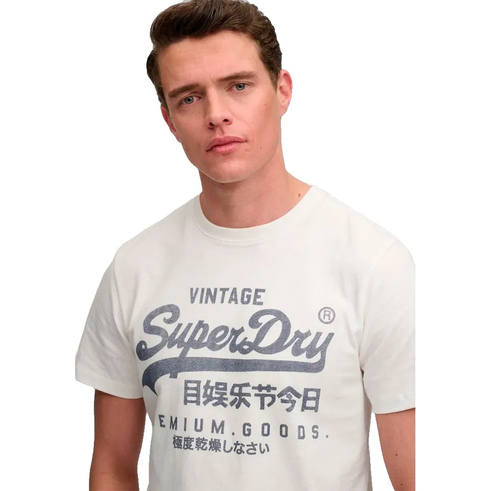Мужская футболка с принтом Vintage Logo Classic Superdry, White — фото 4